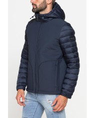 GIUBBOTTO IN DOPPIO TESSUTO CON CAPPUCIO E ZIP