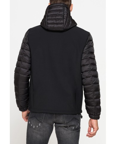 GIUBBOTTO IN DOPPIO TESSUTO CON CAPPUCIO E ZIP