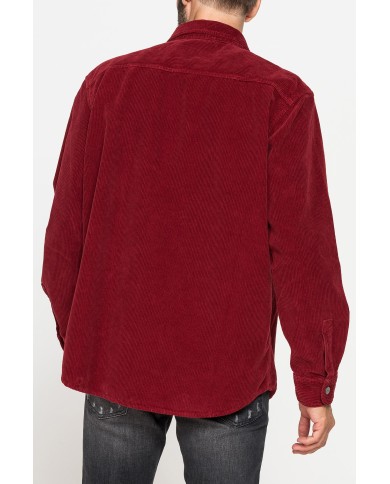 GIACCA CAMICIA COMFORT FIT IN VELLUTO 500 RIGHE