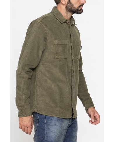 GIACCA CAMICIA COMFORT FIT IN VELLUTO 500 RIGHE