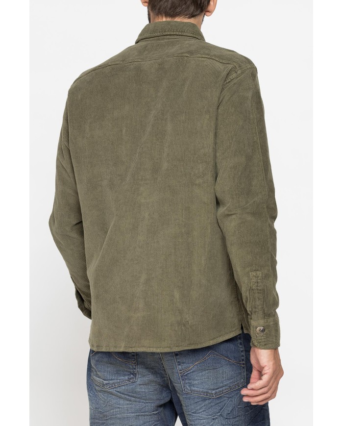 GIACCA CAMICIA COMFORT FIT IN VELLUTO 500 RIGHE