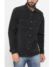 GIACCA CAMICIA COMFORT FIT IN VELLUTO 500 RIGHE