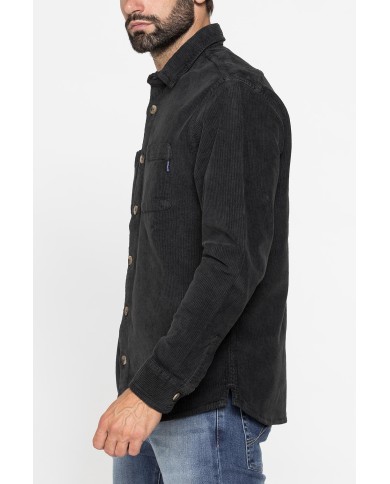 GIACCA CAMICIA COMFORT FIT IN VELLUTO 500 RIGHE