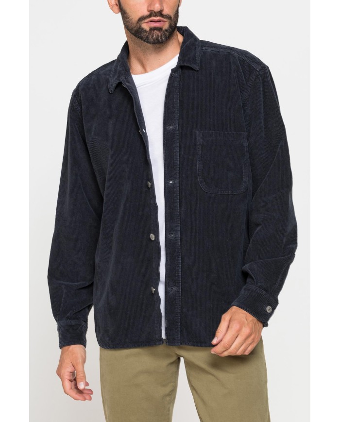 GIACCA CAMICIA COMFORT FIT IN VELLUTO 500 RIGHE