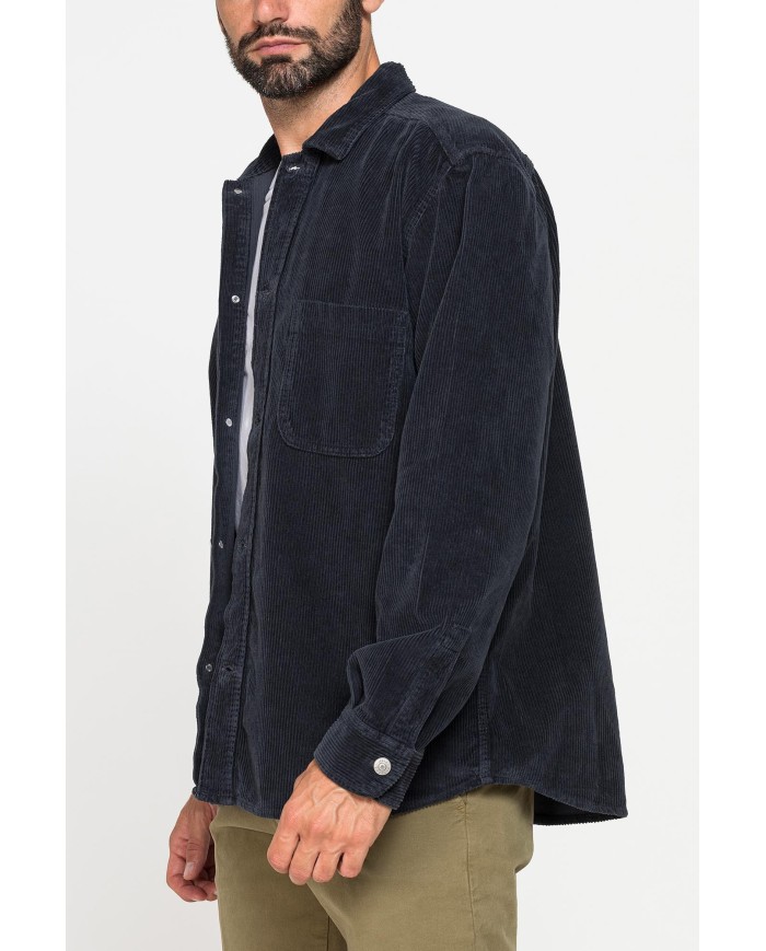 GIACCA CAMICIA COMFORT FIT IN VELLUTO 500 RIGHE