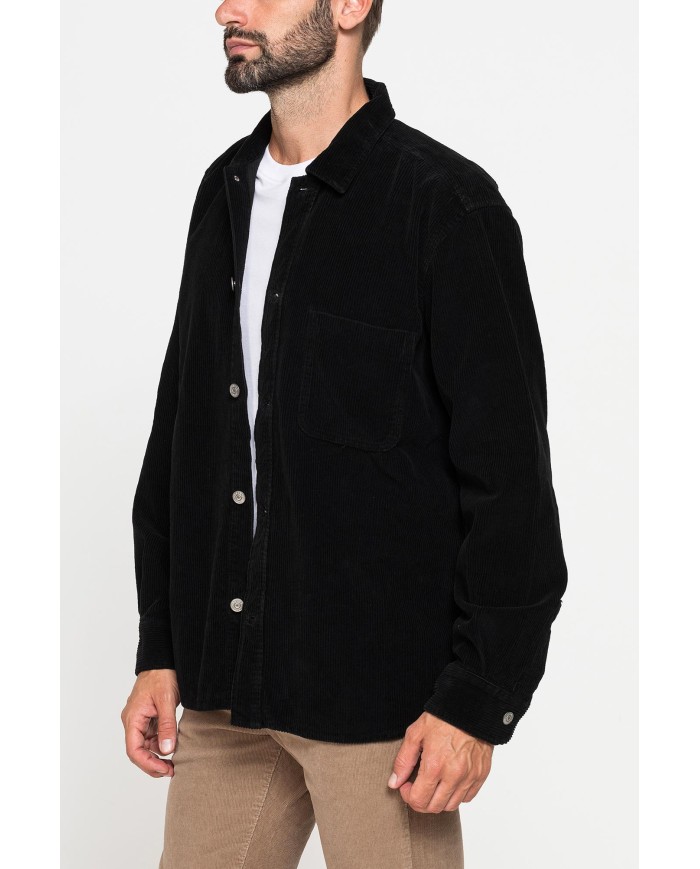 GIACCA CAMICIA COMFORT FIT IN VELLUTO 500 RIGHE