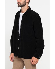 GIACCA CAMICIA COMFORT FIT IN VELLUTO 500 RIGHE