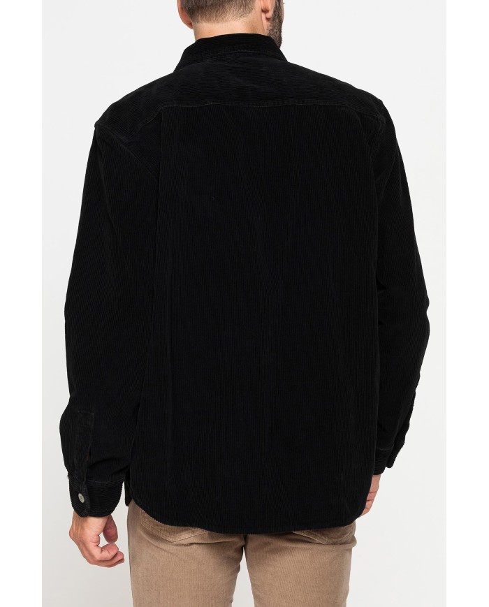 GIACCA CAMICIA COMFORT FIT IN VELLUTO 500 RIGHE