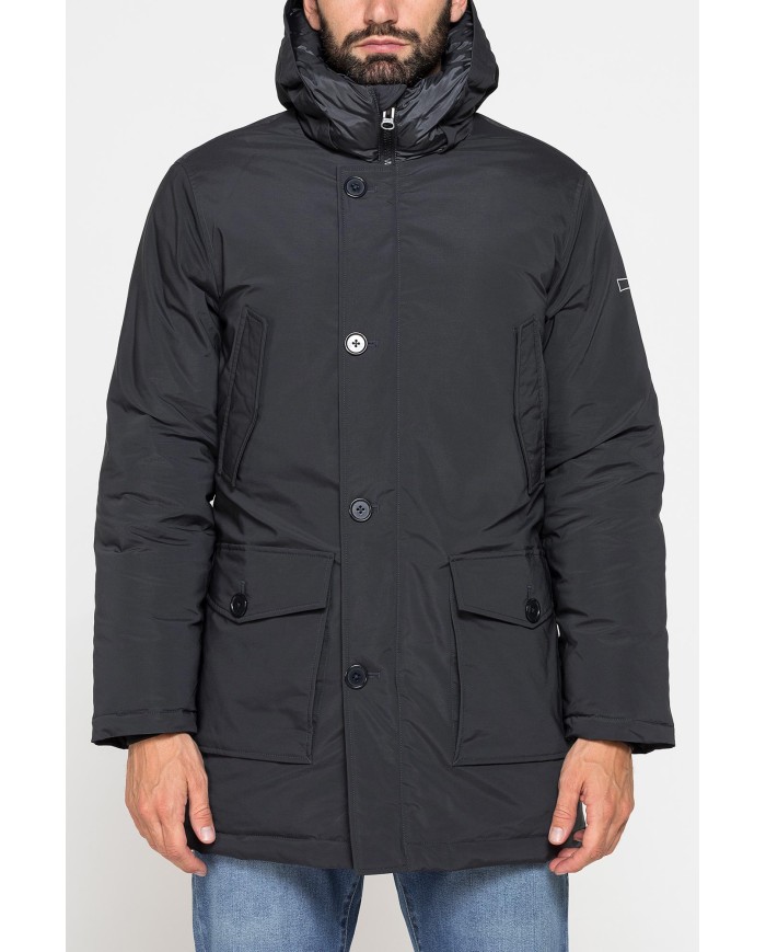 PARKA LUNGO DA UOMO CON CAPPUCCIO