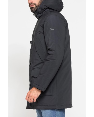 PARKA LUNGO DA UOMO CON CAPPUCCIO