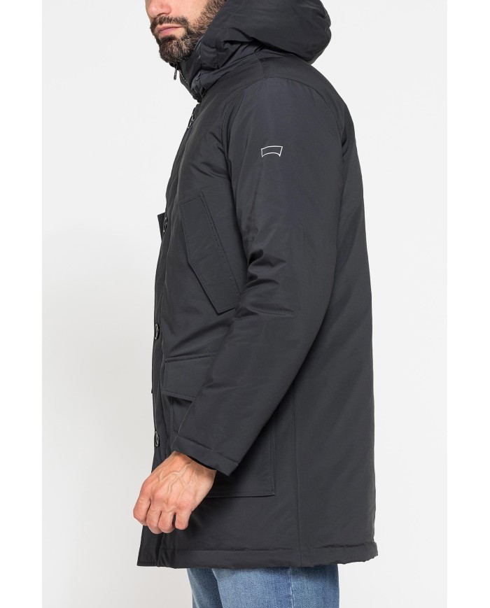 PARKA LUNGO DA UOMO CON CAPPUCCIO