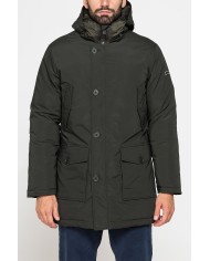PARKA LUNGO DA UOMO CON CAPPUCCIO