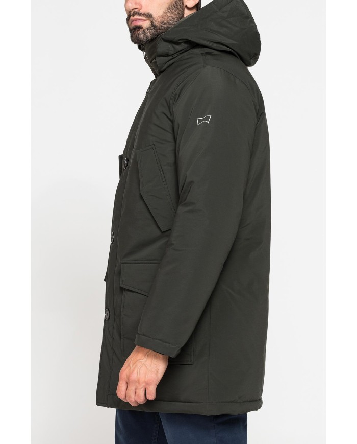 PARKA LUNGO DA UOMO CON CAPPUCCIO