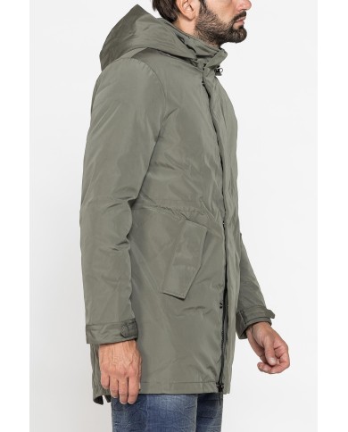 PARKA IN TESSUTO TECNICO ELASTICIZZATO