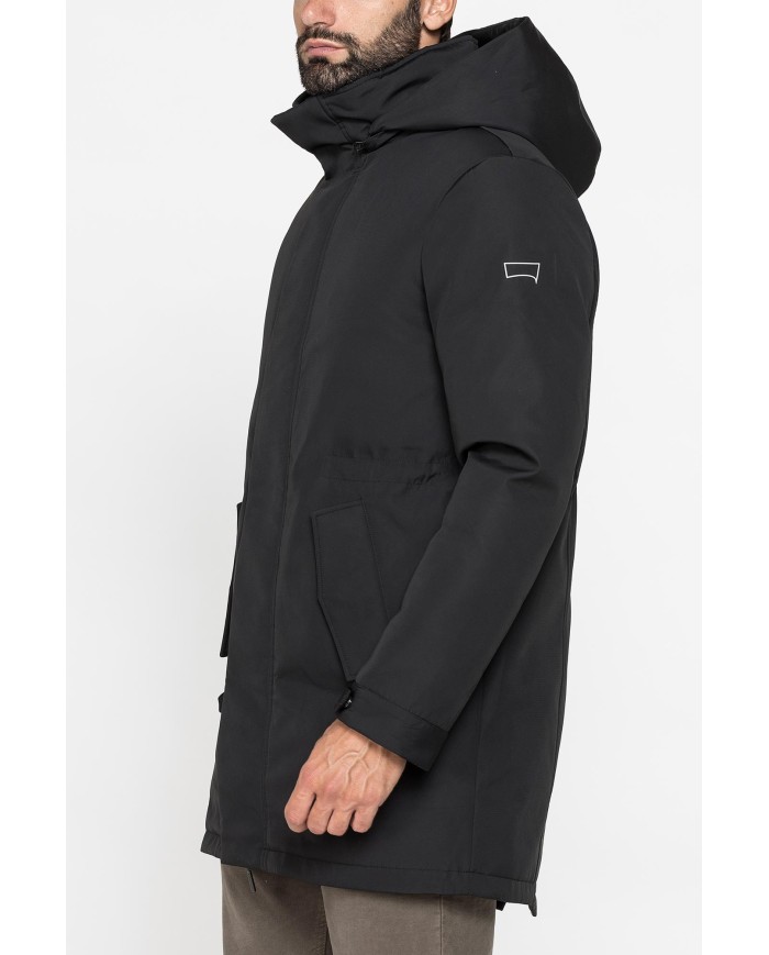 PARKA IN TESSUTO TECNICO ELASTICIZZATO