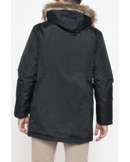 PARKA IMBOTTITO CON CAPPUCCIO E PELO ARTIFICIALE STACCABILE