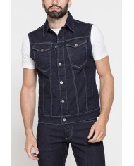 GILET IN DENIM ELASTICIZZATO 12,5 oz. SPINTECH ELASTIC COTONE SULLA PELLE.