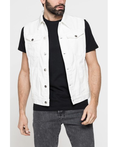 GILET IN DENIM ELASTICIZZATO 12,5 oz. SPINTECH ELASTIC COTONE SULLA PELLE.