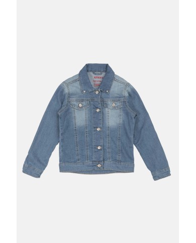 GIUBBINO IN JEANS STRETCH. Vestibilità regolare.