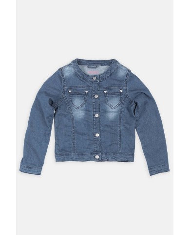 GIUBBINO IN JEANS STRETCH. Vestibilità regolare.