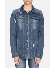 GIUBBOTTO OLD STYLE IN JEANS. Vestibilità regolare.