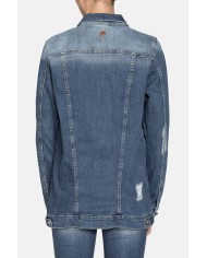 GIUBBOTTO OLD STYLE IN JEANS. Vestibilità regolare.