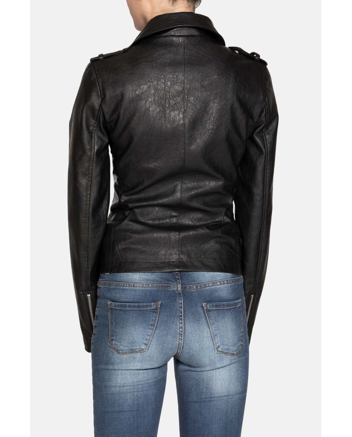 GIACCA IN ECOPELLE. Vestibilità regolare.