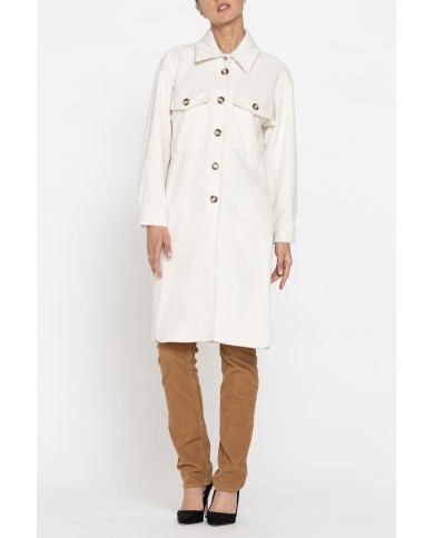 CAPPOTTO LUNGO MORBIDO CON TASCHE FRONTALI