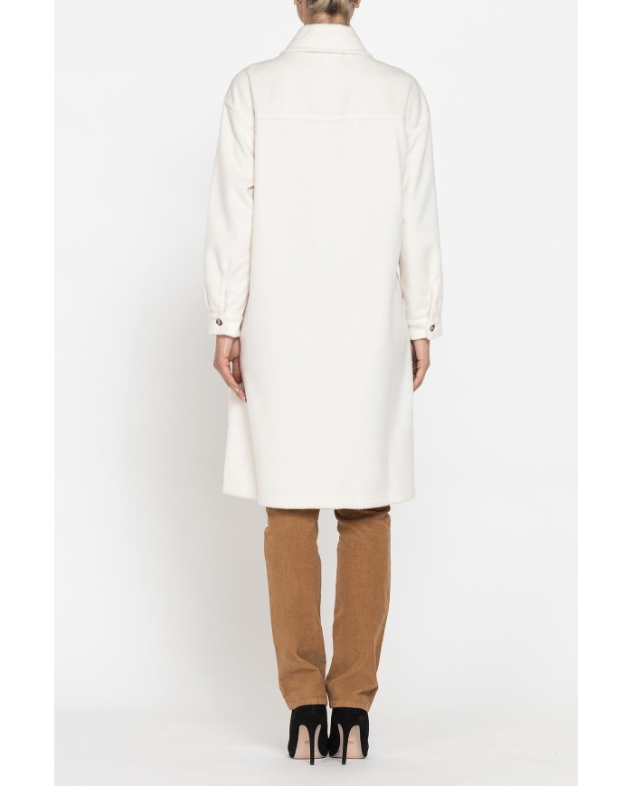 CAPPOTTO LUNGO MORBIDO CON TASCHE FRONTALI