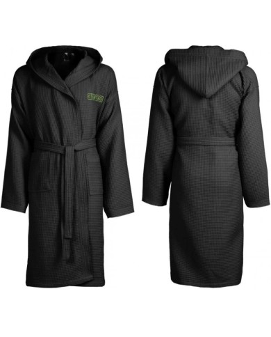Accappatoio Arena Waffle Hooded Robe Adulto Piscina Nero 006759500 Accappatoio Arena Waffle Hooded Robe Adulto Piscina Nero 006759500