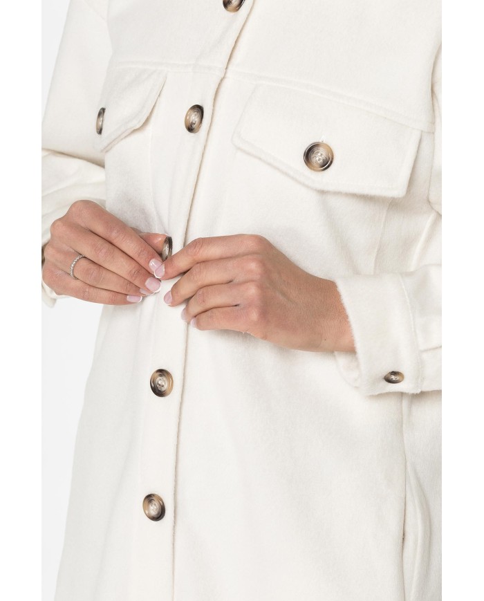 CAPPOTTO LUNGO MORBIDO CON TASCHE FRONTALI