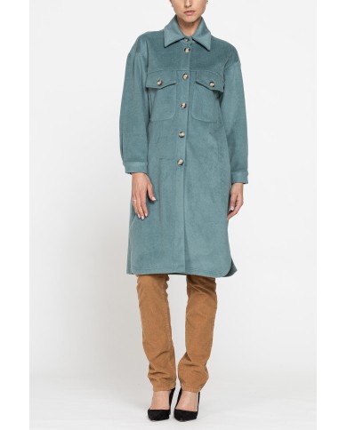 CAPPOTTO LUNGO MORBIDO CON TASCHE FRONTALI