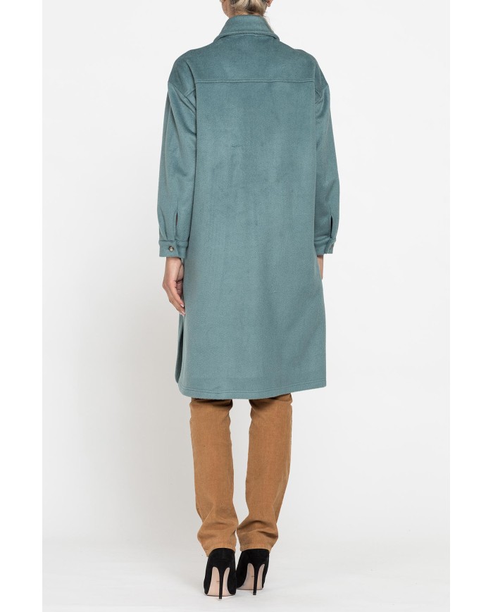 CAPPOTTO LUNGO MORBIDO CON TASCHE FRONTALI