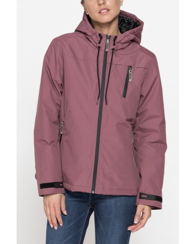 GIACCA SPORTIVA CON CAPPUCCIO IN TESSUTO RESISTENTE ALL’ACQUA