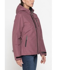 GIACCA SPORTIVA CON CAPPUCCIO IN TESSUTO RESISTENTE ALL’ACQUA