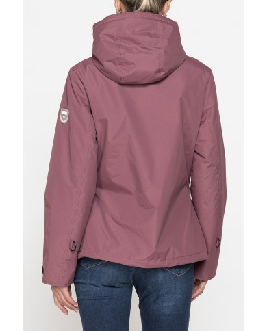 GIACCA SPORTIVA CON CAPPUCCIO IN TESSUTO RESISTENTE ALL’ACQUA