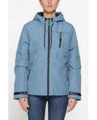 GIACCA SPORTIVA CON CAPPUCCIO IN TESSUTO RESISTENTE ALL’ACQUA