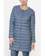 GIUBBINO ULTRALIGHT LUNGO. TESSUTO E IMBOTTITURA RICICLATI. RESISTENTE ALL'ACQUA