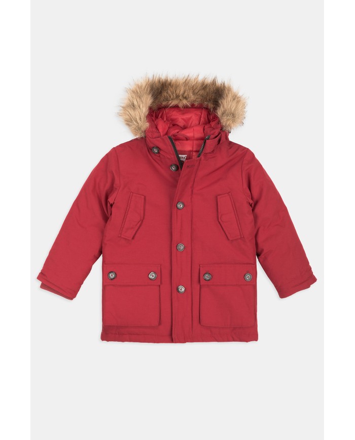 PARKA IN POLIESTERE IMBOTTITO. Vestibilità Regolare.