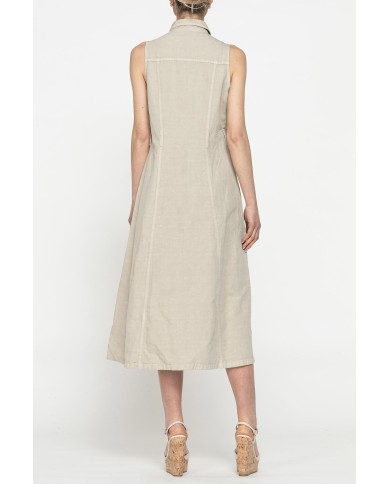 VESTITO LUNGO IN MISTO LINO