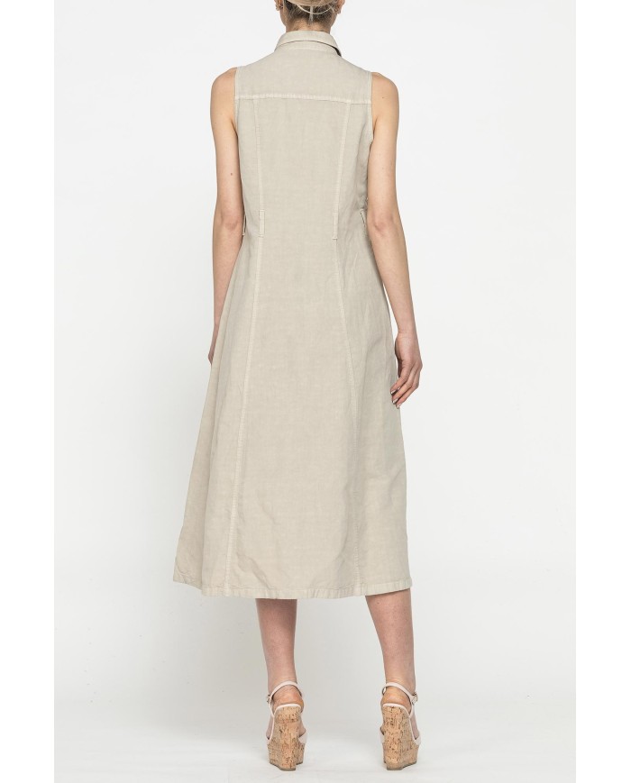 VESTITO LUNGO IN MISTO LINO