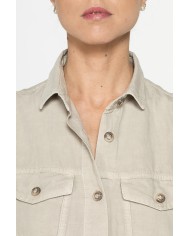 VESTITO LUNGO IN MISTO LINO