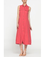 VESTITO LUNGO IN MISTO LINO