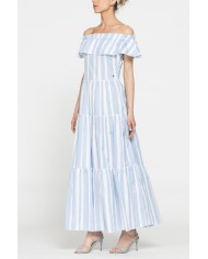 ABITO LUNGO CON SPALLE SCESE