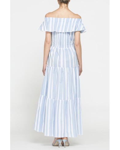 ABITO LUNGO CON SPALLE SCESE