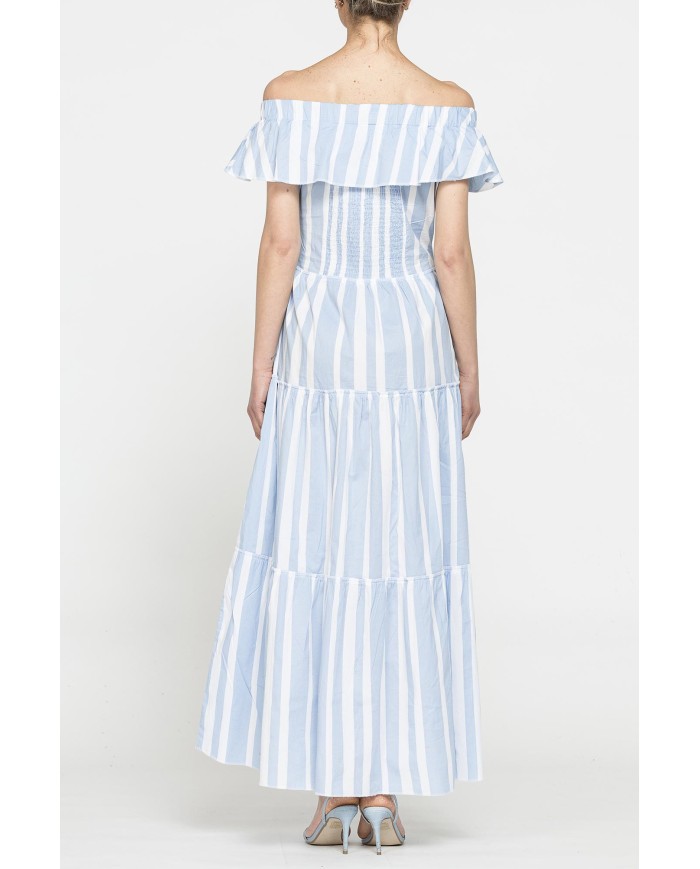 ABITO LUNGO CON SPALLE SCESE