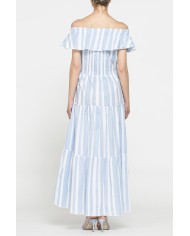 ABITO LUNGO CON SPALLE SCESE