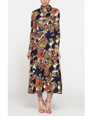 ABITO CHEMISIER LUNGO CON BALZE IN MUSSOLA