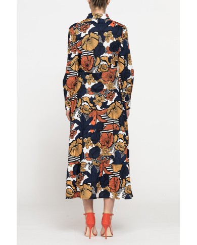 ABITO CHEMISIER LUNGO CON BALZE IN MUSSOLA