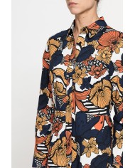 ABITO CHEMISIER LUNGO CON BALZE IN MUSSOLA